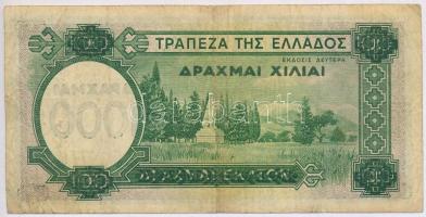 Görögország 1939. 100D "1000D" felülbélyegzéssel T:III
Greece 1939. 100 Drachmai with &qu...