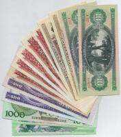 14db-os bankjegy tétel: 1969. 10Ft (2x) + 1983. 50Ft + 1989. 50Ft: + 1980-1995. 100Ft (5xklf) + 1980...