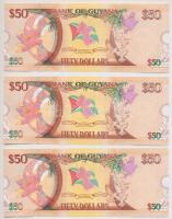 Guyana 2016. 50$ (3x) "Guyana 50 éve független", sorszámkövetők T:I-
Guyana 2016. 50 Doll...