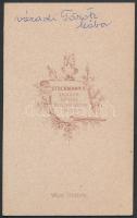 cca 1866 Váradi Török Gábor feliratozott, vintage, vizitkártya méretű fényképe Stockmann aradi műter...