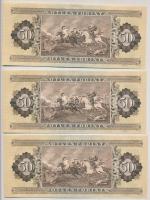 1983. 50Ft (3x) sorszámkövetők + 1986. 50Ft (3x) sorszámkövetők + 1989. 50Ft (3x) sorszámkövetők T:I