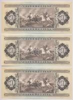 1983. 50Ft (3x) sorszámkövetők + 1986. 50Ft (3x) sorszámkövetők + 1989. 50Ft (3x) sorszámkövetők T:I