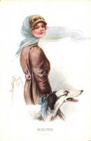Beauties / Lady with dog s: C. Barber