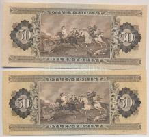 1969. 50Ft + 1975. 50Ft T:III szép papír