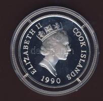 Cook szigetek 1990. 10$ Ag "Barcelonai olimpia-futás" T:PP