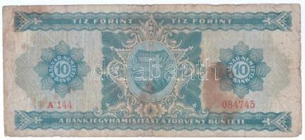 1946. 10Ft T:III- fo.  
Hungary 1946. 10 Forint C:VG spotted
Adamo F1
