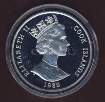 Cook szigetek 1989. 50$ Ag "Olimpiai játékok-futás, biatlon" T:PP