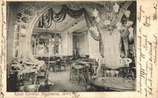 Nagyvárad, Oradea; Royal Kávéház, belső. Sonnenfeld Adolf kiadása / cafe interior (EK)