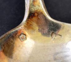 Monogramos ezüst (Ag.)kanál ( 6 db), jelzett, mesterjeggyel,   h:22 cm (6×), nettó:502 g