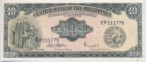 Fülöp-szigetek DN (1949.) 10P T:I- fo. Philippines ND (1949.) 10 Pesos C:AU spotted Krause 136