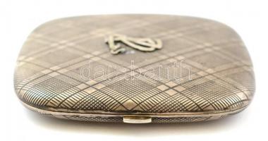 Monogramos ezüst (Ag.) art deco cigarettatárca, belül gravírozott felirattal "Emlékül bérmakere...