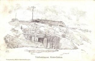 Telefonközpont Kelet-Galiciában / WWI K.u.K. military, Telephone center in East-Galícia s: Hornyánszky Miklós (EK)