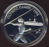 Samoa 1991. 10$ Ag "Olimpiai játékok-gerelyhajítás" T:PP