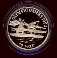 Vanuatu 1992. 50V Ag "Olimpiai játékok-kenu" T:PP