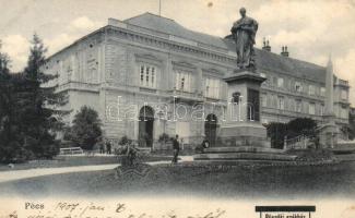 Pécs, Püspöki székház, szobor (vágott / cut)