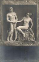 'Lebender Marmor' / 'Living marble' romantic erotic postcard