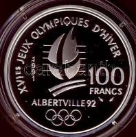 Franciaország 1991. 100F Ag "Olimpiai játékok-terep síelés" T:PP