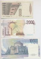 Olaszország 1982. 1000L + 1984. 10.000L + 1990. 2000L T:II-,III
Italy 1982. 1000 Lire + 1984. 10.00...