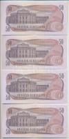 Ausztria 1970. 50Sch (4x) közte 3db sorszámkövető és 1db közeli sorszám T:II
Austria 1970. 50 Schil...