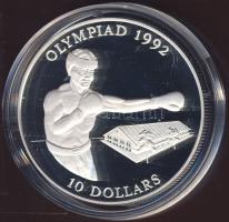Salamon szigetek 1992. 10$ Ag "Olimpiai játékok-box" T:PP