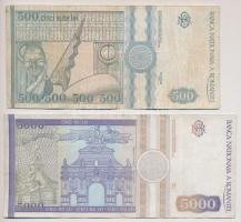 Románia 1952. 3L + 1991. 1000L (2x) + 1992. 500L + 1993. 5000L + 1994. 10.000L (3x) T:III,III-
Roma...