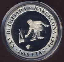 Spanyolország 1991. 2000P Ag "Barcelonai olimpia-bowling" T:PP