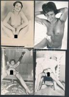 4 db erotikus fotó, 9x6,5 cm