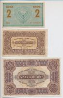 1914. 2K "C" sorszámjel + 1920. 100K "Orell Füssli Zürich" + 1923. 100K "Ma...