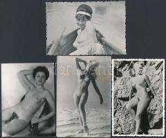 4 db finoman erotikus fotó, 9,6x6 cm
