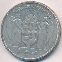 1930. 5P Ag "Horthy jobbra" T:3 
Adamo P8