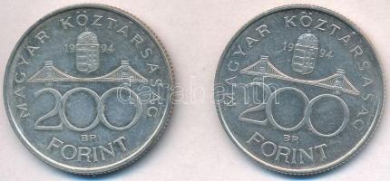 1994. 200Ft Ag "Deák" (2x) T:2
Adamo F13.1