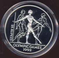 Seychelles 1993. 25R Ag "Olimpiai játékok-gimnasztika" T:PP