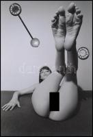 cca 1975 Véletlenszerű találkozások, 4 db szolidan erotikus fénykép, korabeli vintage negatívokról k...