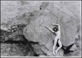 cca 1973 Négy régi emlék, 4 db szolidan erotikus fénykép, korabeli vintage negatívokról készült mai ...