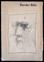 1969 Kondor Béla mappa 12 db ofszet, teljes Corvina, a lapok alsó része vízfoltos