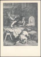 Giovanni Volpato: Foghúzás, A pék, 2 db rézmetszet reprodukció, 21,5x17,5 cm