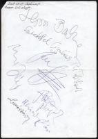 2009. Magyar Dal Napja, zenészek aláírásai, többek közt Bródy János (1946-) és Rúzsa Magdi (1985-) a...