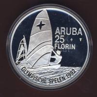 Aruba 1992. 25Fl Ag "Olimpiai játékok-szörf" T:PP