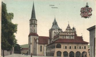 Lőcse, Levoca; Városháza, címer / town hall, coat of arms (EK)