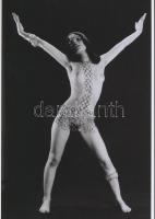 cca 1971 Bűvös tánc az éjszakában, 3 db szolidan erotikus fénykép, korabeli vintage negatívokról készült mai nagyítások, 25x18 cm / 3 erotic photos, 25x18 cm