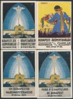 1922 Budapesti Árumintavásár 4 db különböző reklámcédula