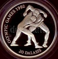 Gambia 1993. 20D Ag "Olimpiai játékok-bírkózás" T:PP