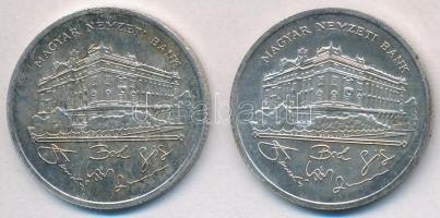 1992. 200Ft Ag "MNB" (2x) T:2 patina