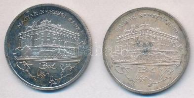 1992. 200Ft Ag "MNB" (2x) T:2 patina