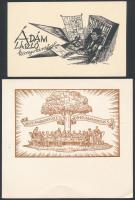 Haranghy Jenő (1894-1951): Ex libris és Aranylakodalom grafika. Klisé, papír. Jelzettek különböző méretben 13x15, 6x13 cm