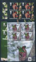 WWF Parrots mini sheet set, WWF: Papagájok kisívsor