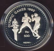 Nepál 1992. 500R Ag "Olimpiai játékok-box" T:PP