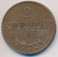 Ausztria 1848A 2kr Cu T:1-,2
Austria 1848A 2 Kreuzer Cu C:AU,XF
Krause KM#2188