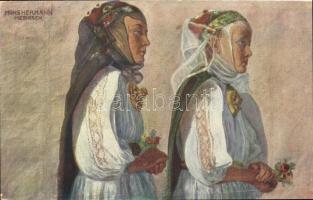 Erdélyi népviselet, Zágori asszonyok / Transylvanian folklore, Zagar, Nr. 7. s: Hans Hermann