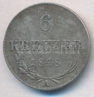 Ausztria 1848A 6kr Ag T:2-
Austria 1848A 6 Kreuzer Ag C:VF
